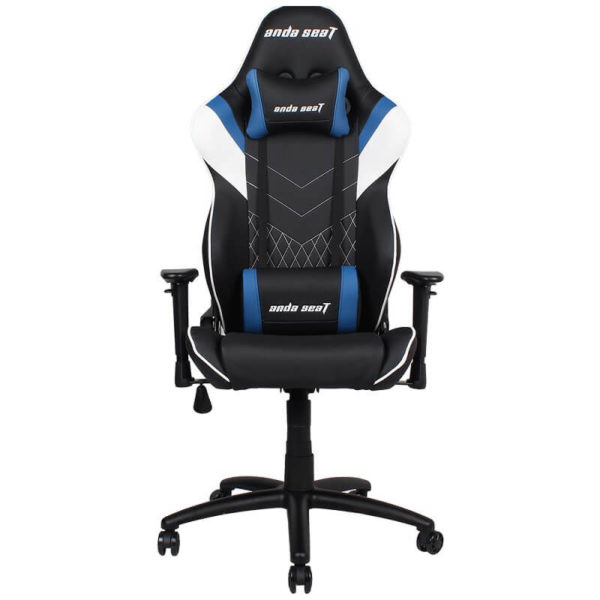 Anda Seat Assassin Black/Blue V2 - Full PVC Leather 4D Armrest Gaming Chair