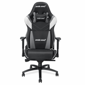 Anda Seat Assassin Black/White/Grey V2 - Full PVC Leather 4D Armrest Gaming Chair