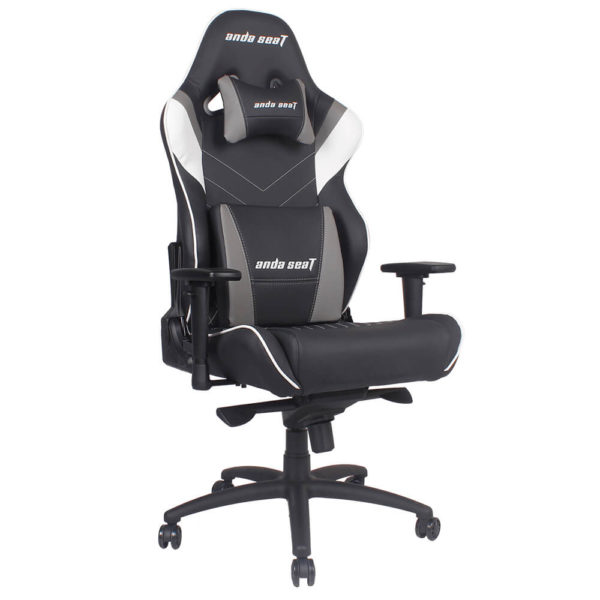 Anda Seat Assassin Black/White/Grey V2 - Full PVC Leather 4D Armrest Gaming Chair - Hình ảnh 3
