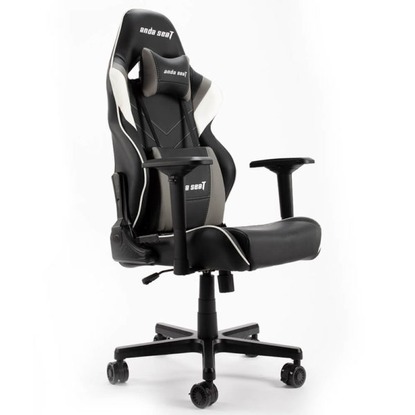 Anda Seat Assassin King V2 Black/White/Grey - Full PVC Leather 5D Armrest Gaming Chair - Hình ảnh 3