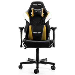 Anda Seat Assassin King V2 Black/Yellow - Full PVC Leather 4D Armrest Gaming Chair