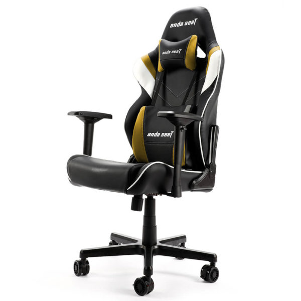 Anda Seat Assassin King V2 Black/Yellow - Full PVC Leather 4D Armrest Gaming Chair - Hình ảnh 2