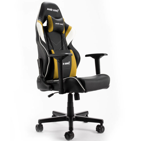 Anda Seat Assassin King V2 Black/Yellow - Full PVC Leather 4D Armrest Gaming Chair - Hình ảnh 3