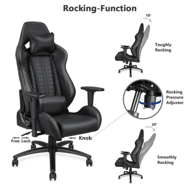 Anda Seat Dark - Full PVC Leather 4D Armrest Kingsize Gaming Chair - Hình ảnh 4