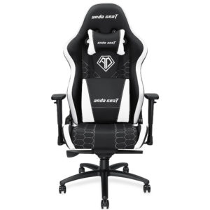 Anda Seat Spirit King Black/White - Full PVC Leather 4D Armrest Gaming Chair