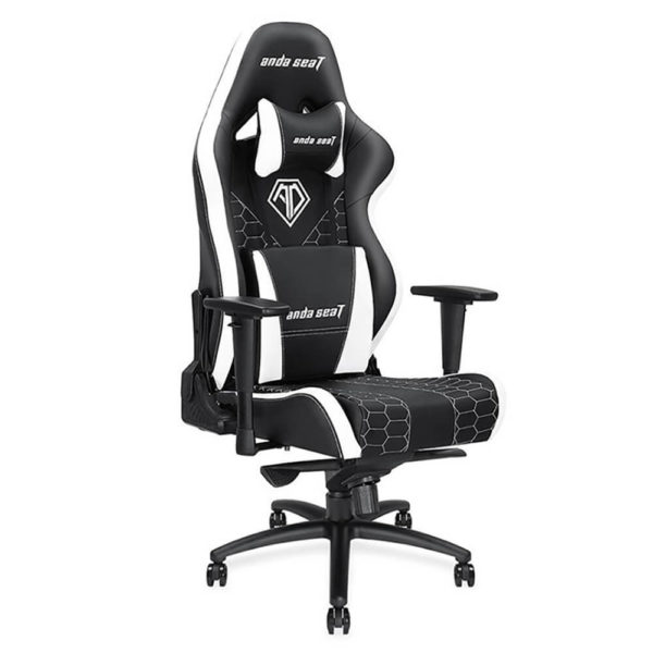 Anda Seat Spirit King Black/White - Full PVC Leather 4D Armrest Gaming Chair - Hình ảnh 2