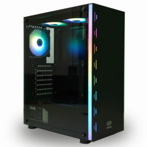 Infinity Eclipse Led Digital RGB Tempered Glass Case - 3 Fan