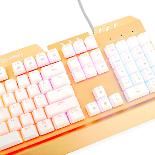 Phím led giả cơ gaming Infinity Zeus Aluminium Gold - Hình ảnh 7