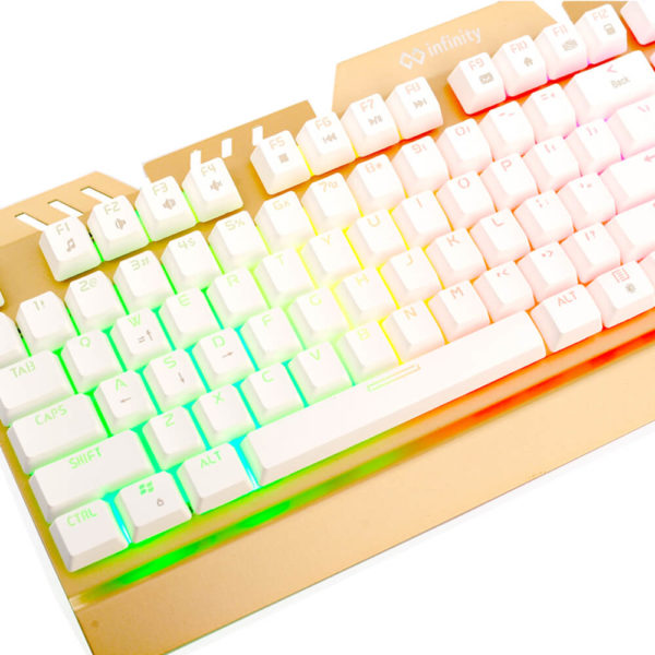 Phím led giả cơ gaming Infinity Zeus Aluminium Gold - Hình ảnh 6