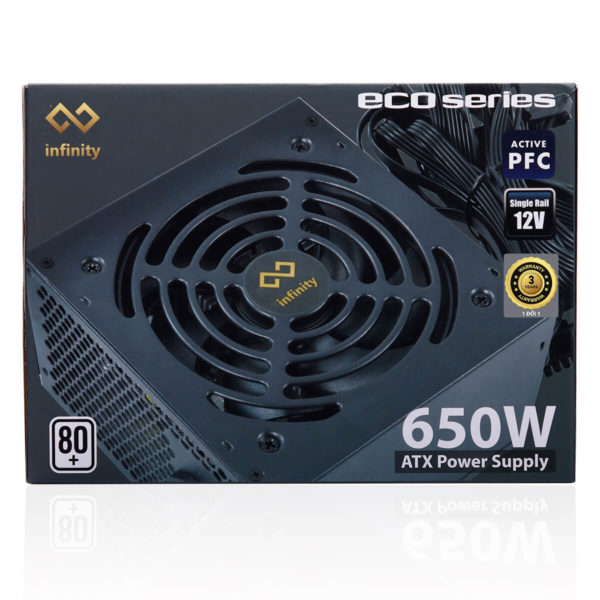Infinity Eco 650w - 80 Plus - Active PFC - Single Rail