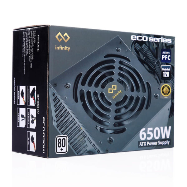 Infinity Eco 650w - 80 Plus - Active PFC - Single Rail - Hình ảnh 4
