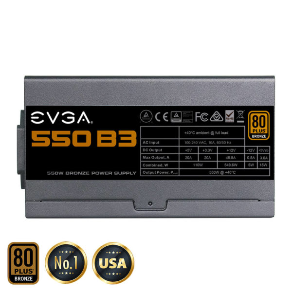 EVGA 550 B3 - 80+ BRONZE 550W -  Fully Modular - Hình ảnh 4