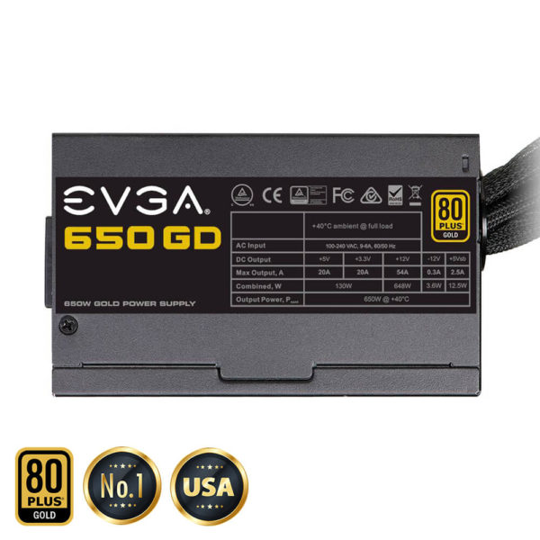 EVGA 650 GD - 80+ GOLD 650W - Hard Line - Hình ảnh 3