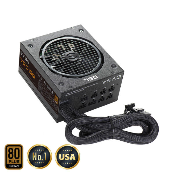 EVGA 750 BQ - 80+ BRONZE 750W -  Semi Modular - Hình ảnh 2
