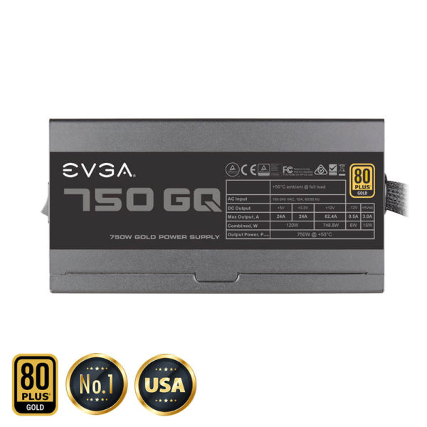 EVGA 750 GQ - 80+ GOLD 750W - Semi Modular - Hình ảnh 4