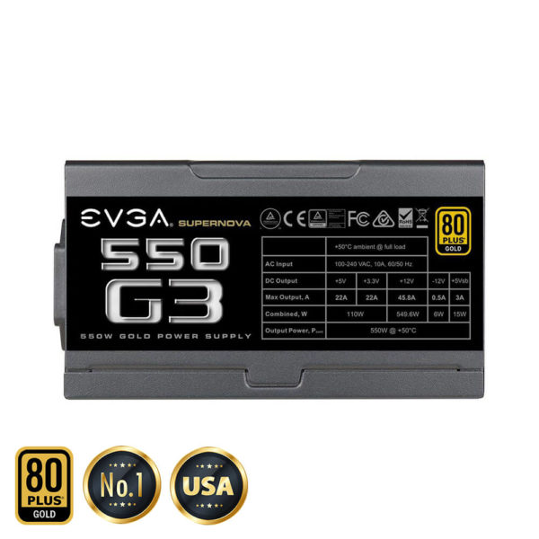 EVGA SuperNOVA 550 G3 - 80+ GOLD 550W -  Fully Modular - Hình ảnh 3