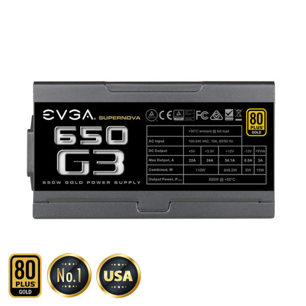 EVGA SuperNOVA 650 G3 - 80+ GOLD 650W -  Fully Modular - Hình ảnh 3