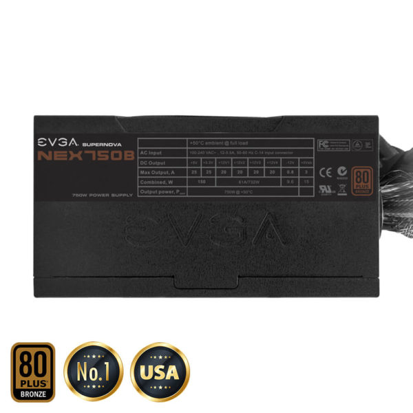 EVGA SuperNOVA 750 B1 - 80+ BRONZE 750W -  Hard Line - Hình ảnh 4