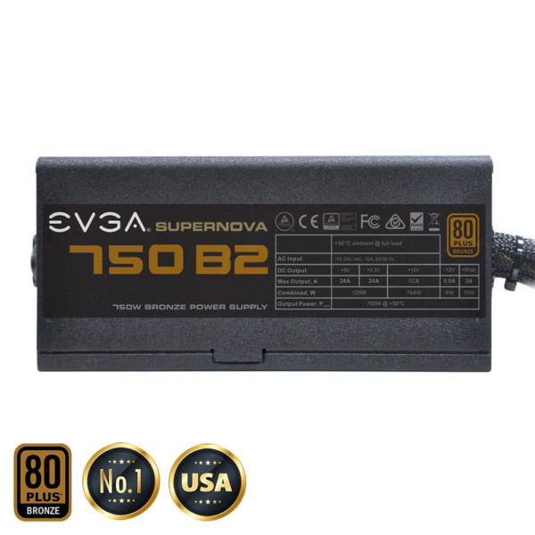 EVGA SuperNOVA 750 B2 - 80+ BRONZE 750W -  Semi Modular - Ảnh 3