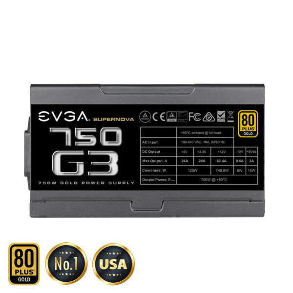 EVGA SuperNOVA 750 G3 - 80+ GOLD 750W -  Fully Modular - Hình ảnh 4