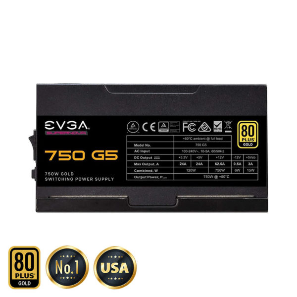 EVGA SuperNOVA 750 G5 - 80+ GOLD 750W -  Fully Modular - Hình ảnh 4