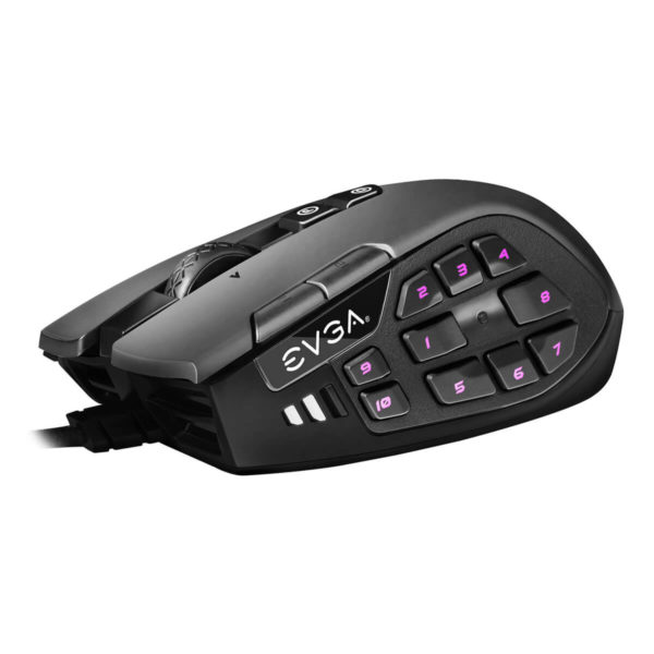 EVGA X15 MMO Gaming Mouse - 8k - Wired -  Black -  Customizable - 16,000 DPI - 5 Profiles - 20 Buttons - Ergonomic - Hình ảnh 2