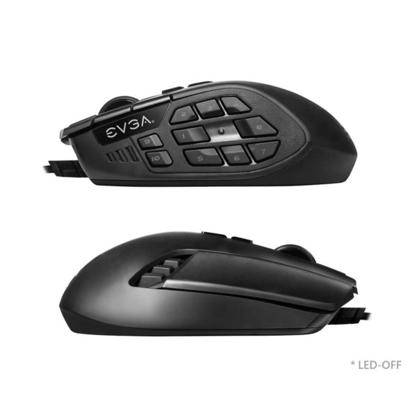 EVGA X15 MMO Gaming Mouse - 8k - Wired -  Black -  Customizable - 16,000 DPI - 5 Profiles - 20 Buttons - Ergonomic - Hình ảnh 5