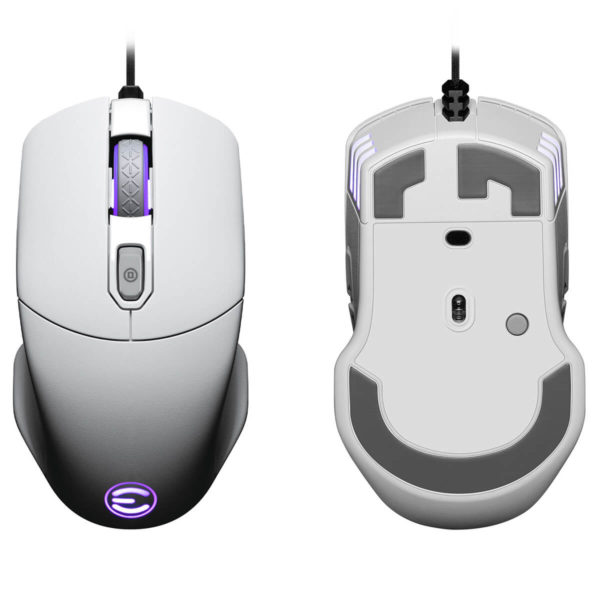 EVGA X12 Gaming Mouse - 8K - Wired - White - Customizable - Dual Sensor - 16,000 DPI - 5 Profiles - 8 Buttons - Ambidextrous Light Weight - RGB - Hình ảnh 5