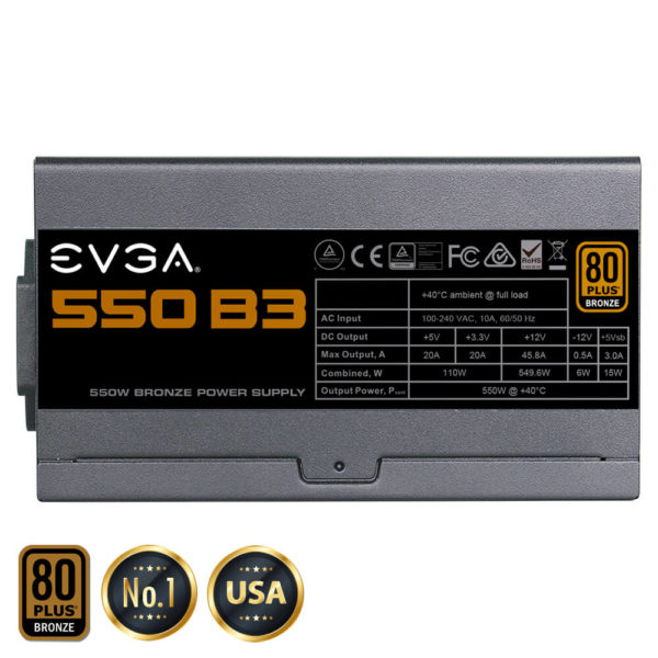EVGA 550 B3 - 80+ BRONZE 550W -  Fully Modular - Hình ảnh 3
