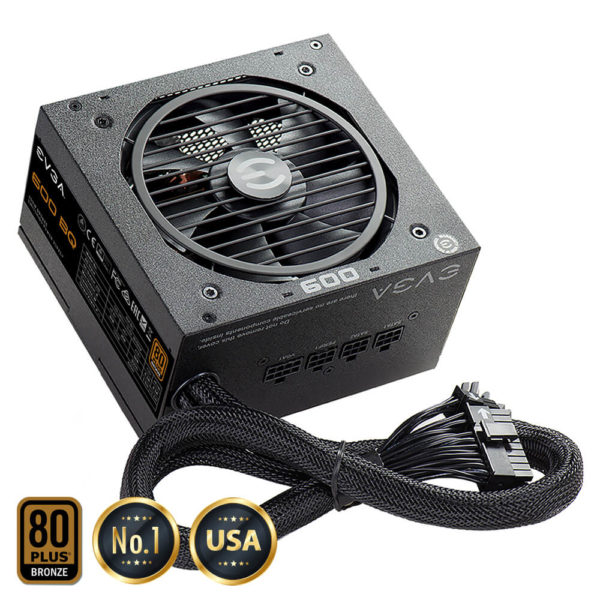 EVGA 600 BQ - 80+ BRONZE 600W -  Semi Modular - Hình ảnh 2