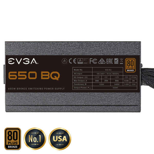 EVGA 650 BQ - 80+ BRONZE 650W -  Semi Modular - Hình ảnh 3