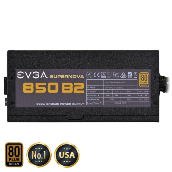 EVGA SuperNOVA 850 B2 - 80+ BRONZE 850W -  Semi Modular - Hình ảnh 2