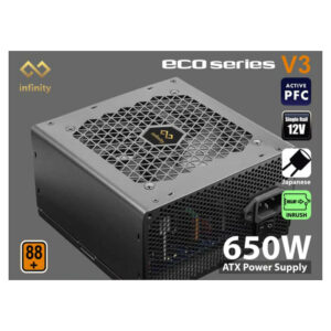 Infinity Eco V3 650w – Hiệu suất 88% – Active PFC – DC to DC – Single Rail