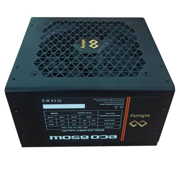 Infinity Eco V3 650w – Hiệu suất 88% – Active PFC – DC to DC – Single Rail - Hình ảnh 3