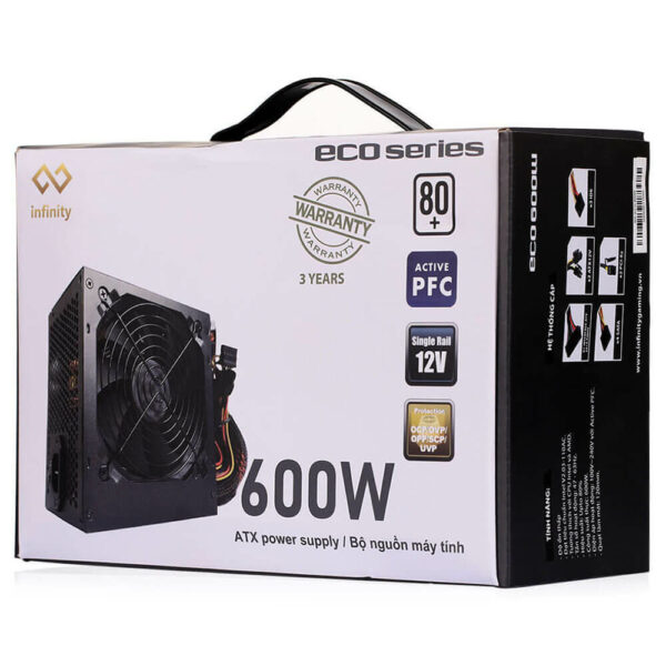 Infinity ECO 600W 80Plus Single Rail - True Power - Hình ảnh 3